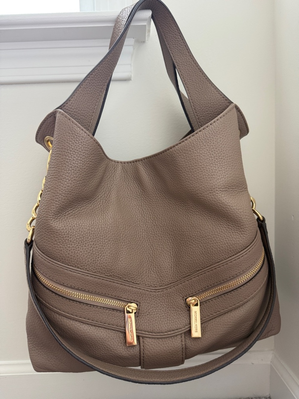 Michael Kors Jamesport Leather Shoulder Bag